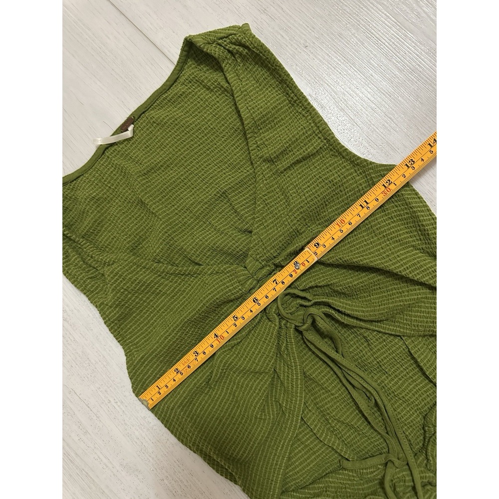 Free People Laila Mini Dress Sz XS in Calla Green Cut Out Beach Sexy Vacation - Picture 8 of 11
